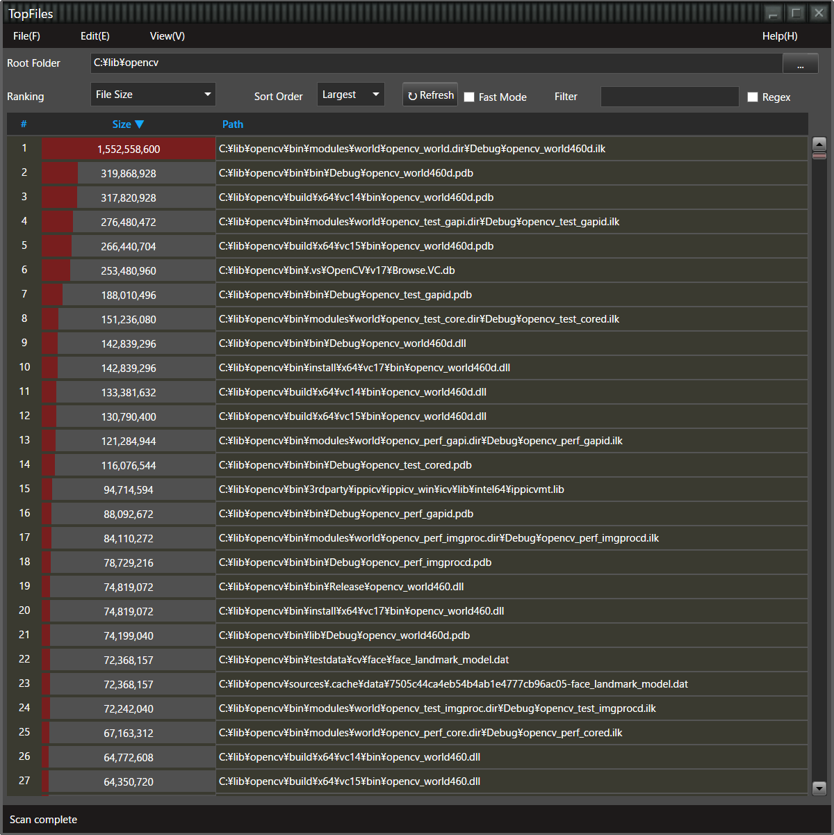 TopFiles - File Ranking Tool