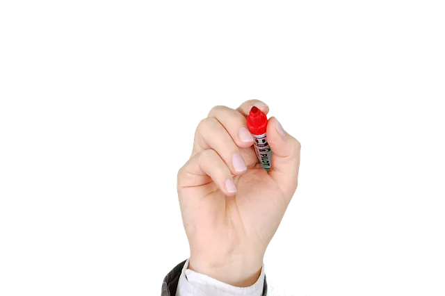 ポイントを見極めるマーカー